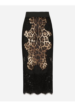 Dolce & Gabbana Lace Handbag With Dg Logo - Woman Skirts Animal Print Cotton 38
