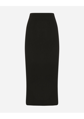 Dolce & Gabbana Virgin Wool Pencil Skirt - Woman Skirts Black Wool 42