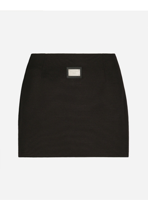 Dolce & Gabbana Short Ottoman Skirt With Tag - Woman Skirts Black Viscose 38