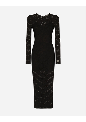 Dolce & Gabbana Long Lace Dress - Woman Dresses Black 40