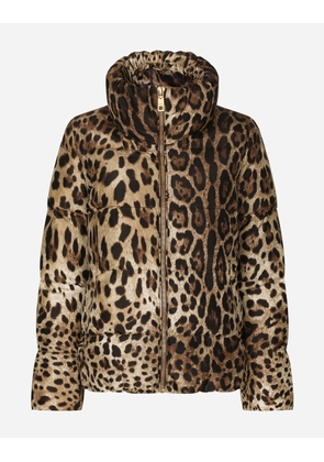 Dolce & Gabbana Padded Leopard-print Nylon Jacket - Woman Coats And Jackets Animal Print Nylon 38