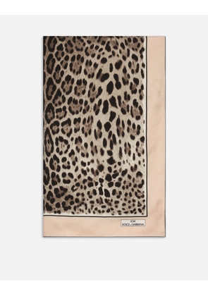 Dolce & Gabbana Leopard-print Twill Scarf (90 X 90) - Woman Scarves And Silks Animal Print Onesize