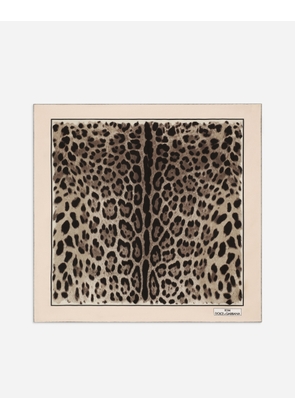 Dolce & Gabbana Leopard-print Twill Scarf (70 X 70) - Woman Scarves And Silks Animal Print Onesize