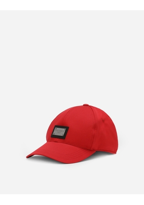 Dolce & Gabbana Cotton Baseball Cap With Logo Tag - Man Hats And Gloves Burgundy Cotton 58