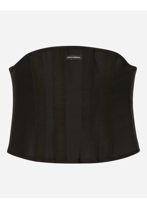 Dolce & Gabbana Boned Stretch Corset - Man Belts Black Fabric 50