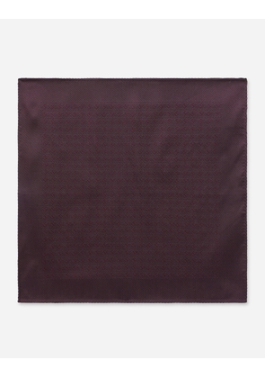 Dolce & Gabbana Silk Jacquard Pocket Square With Dg Logo - Man Ties And Pocket Squares Purple Silk Onesize