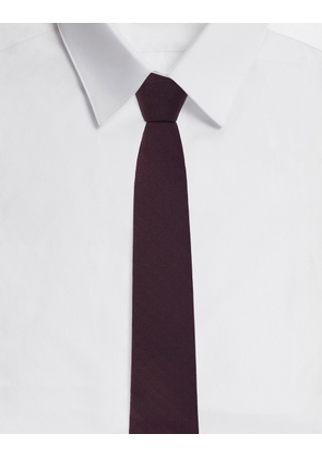 Dolce & Gabbana 8-cm Silk Jacquard Blade Tie With Dg Logo - Man Ties And Pocket Squares Purple Silk Onesize