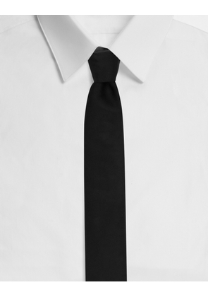 Dolce & Gabbana Silk Satin Martini Tie - Man Ties And Pocket Squares Black Silk Onesize