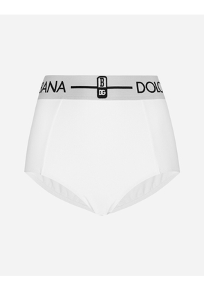Dolce & Gabbana Jersey Shaper Pants With Branded Elastic - Woman Underwear White 2