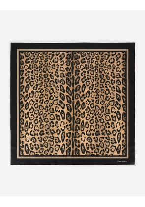 Dolce & Gabbana Leopard-print Twill Scarf (90 X 90) - Woman Scarves And Silks Multicolor Onesize