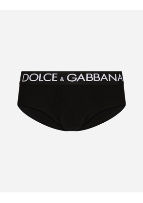 Dolce & Gabbana Two-pack Cotton Jersey Brando Briefs - Man Underwear And Loungewear Black Cotton 5