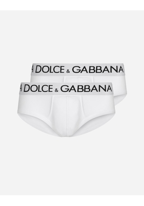 Dolce & Gabbana Two-pack Cotton Jersey Brando Briefs - Man Underwear And Loungewear White Cotton 3