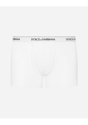 Dolce & Gabbana Stretch Cotton Regular-fit Boxers Two-pack - Man Underwear And Loungewear White Cotton 4