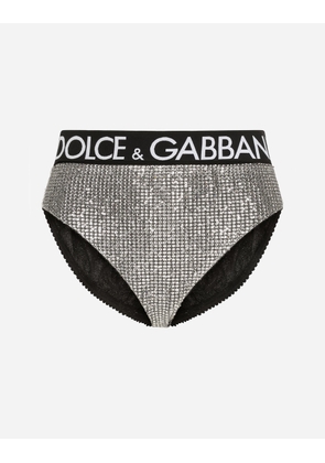 Dolce & Gabbana Slip Alto - Woman Underwear Silver 5