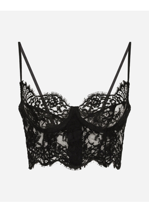 Dolce & Gabbana Lace Balconette Bralette - Woman Underwear Black 1