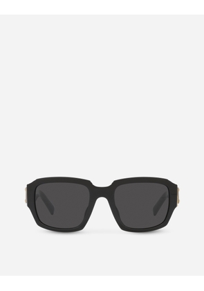 Dolce & Gabbana Placchetta Sunglasses - Man Sunglasses Black Acetate Onesize