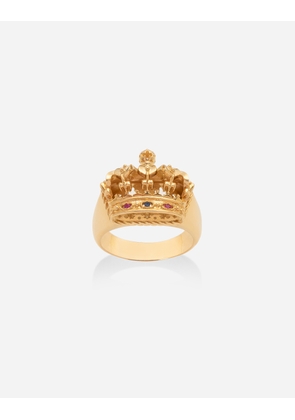 Dolce & Gabbana Crown Yellow Gold Ring - Man Rings Gold 62