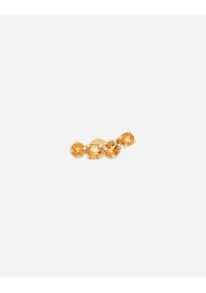Dolce & Gabbana Single Earring In Yellow Gold 18kt With Citrines - Woman Earrings Gold Gold Onesize