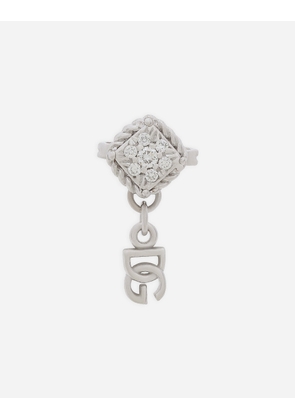 Dolce & Gabbana Single Earring In White Gold 18kt With Diamonds Pavé - Woman Earrings White Gold Onesize
