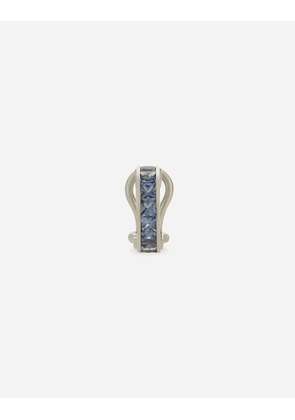 Dolce & Gabbana Anna Single Earring In White Gold 18kt With Blue Sapphires - Woman Earrings White Gold Onesize