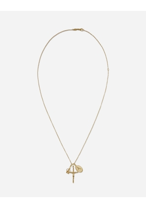 Dolce & Gabbana Sicily Pendant In Yellow Gold - Man Necklaces Gold Metal Onesize