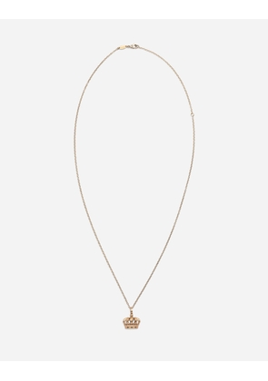 Dolce & Gabbana Crown White Gold Pendant - Man Necklaces White Onesize