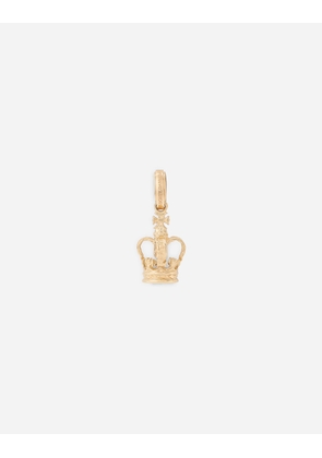 Dolce & Gabbana Crown Yellow Gold Charm - Man Necklaces Gold Onesize