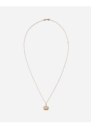 Dolce & Gabbana Crown Yellow Gold Pendant - Man Necklaces Gold Onesize