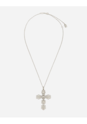 Dolce & Gabbana Easy Diamond Pendant In White Gold 18kt And Diamonds Pavé - Woman Necklaces White Gold Onesize