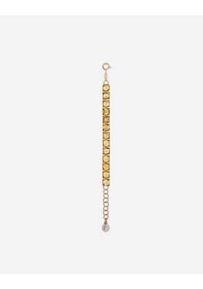 Dolce & Gabbana Anna Bracelet In Yellow Gold With Citrine Quartzes - Woman Bracelets Gold Gold Onesize
