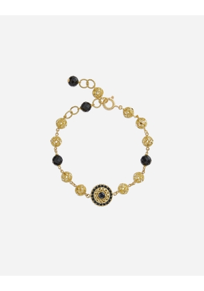 Dolce & Gabbana Gold Bracelet With Black Sapphires - Woman Bracelets Gold Onesize