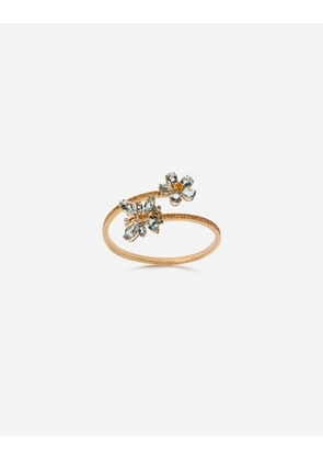Dolce & Gabbana Spring Yellow Gold Bracelet With Butterfly-shaped Settings And Floral Decoration - Woman Bracelets Gold L