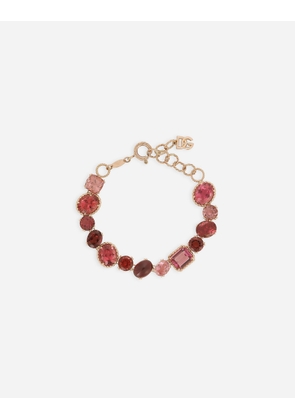 Dolce & Gabbana Anna Bracelet In Red Gold 18kt With Toumalines - Woman Bracelets Red Gold Onesize