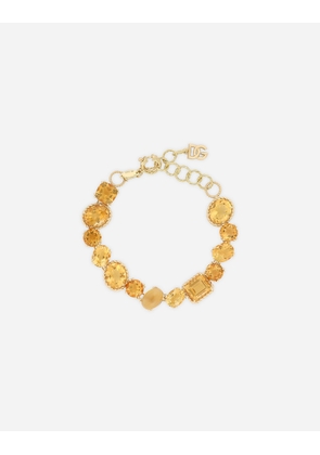 Dolce & Gabbana Anna Bracelet In Yellow Gold 18kt With Citrines - Woman Bracelets Gold Gold Onesize