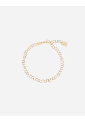 Dolce & Gabbana Rainbow Alphabet Twisted Wire Chain Bracelet In Yellow Gold 18kt - Woman Bracelets Gold Gold Onesize