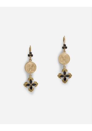 Dolce & Gabbana Drop Earrings With Sapphires - Woman Earrings Gold Onesize