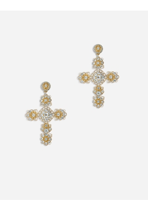 Dolce & Gabbana Pizzo Earrings In Yellow 18kt Gold With Aquamarines - Woman Earrings Gold Onesize