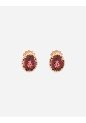 Dolce & Gabbana Anna Earrings In Red Gold 18kt With Toumalines - Woman Earrings Red Gold Onesize