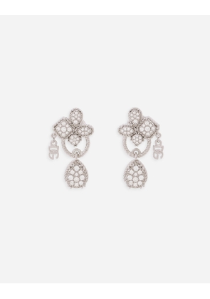 Dolce & Gabbana Easy Diamond Earrings In White Gold 18kt And Diamonds Pavé - Woman Earrings White Gold Onesize