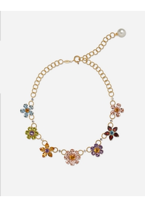 Dolce & Gabbana Necklace With Floral Decorative Elements - Woman Necklaces Gold Gold Onesize