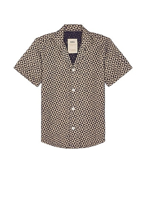 OAS Puzzle Cuba Terry Shirt in Blue - Blue. Size M (also in L, S, XL/1X).