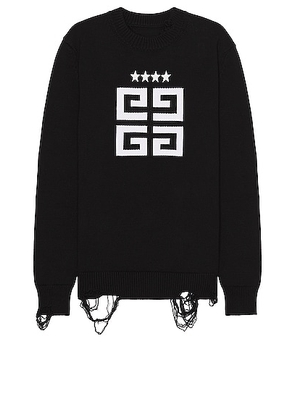 Givenchy Star 4g Logo Sweater in Black & White - Black. Size L (also in M, XL/1X).