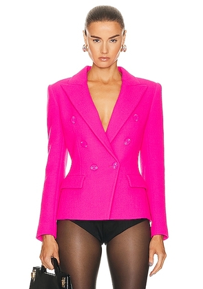 Alexandre Vauthier Double Breasted Jacket in Neon Pink - Fuchsia. Size 36 (also in ).