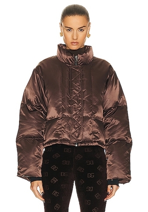 Shoreditch Ski Club Roux Puffer Jacket in Bitter Chocolate Brown - Chocolate. Size L (also in ).