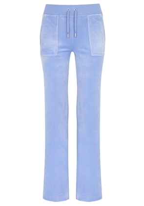 Juicy Couture Del Ray Logo Velour Sweatpants - Mid Blu - L (UK14 / L)