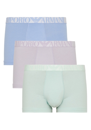 Emporio Armani Stretch-cotton Trunks - set of Three - Multicoloured - L