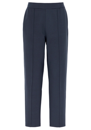 Eileen Fisher Tapered-leg Stretch-jersey Trousers - Dark Blue - L (UK 18-20 / XL)