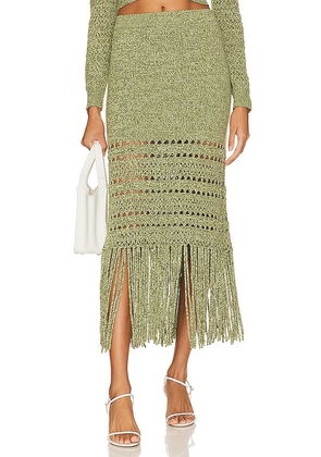 Amanda Uprichard Jayla Knit Skirt in Green. Size M, S.