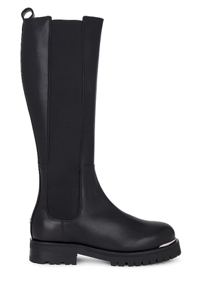ANINE BING Tall Justine Boots in Black. Size 39.