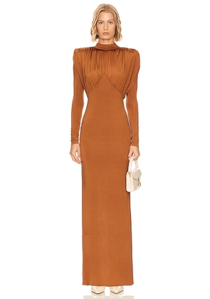 L'Academie Kemia Maxi Dress in Rust. Size L, S, XXS.